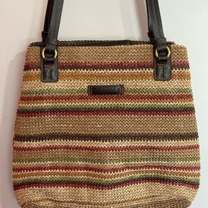 Rosetti Multicolor Striped Woven Shoulder Handbag